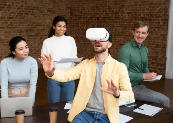 Imagen de luces brillantes simbolizando el éxito en marketing online consistente.